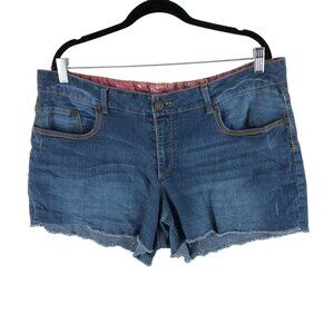 Faded Glory Womens Denim Cut-Off Jean Shorts Size 18